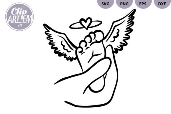 Download Angel Feet Baby Cricut Cutting SVG File - Cutting Collection