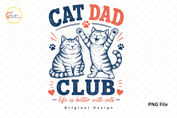Download Cat Dad Club PNG, Cat Lover Dad Tshirt - Cat lover Collection