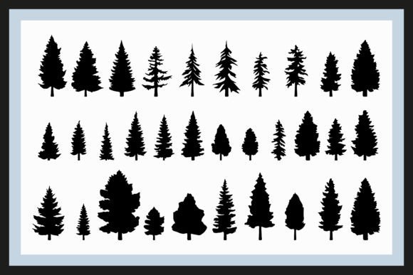 Download Pine Tree Silhouette Vector Collection - Collection Collection