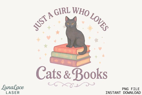 Download Cat Lover Book PNG Instant Download - Cat lover Collection