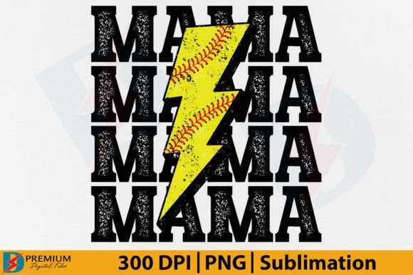 Download Mama Softball Lightning Bolt Sublimation - Lightning bolt sublimation Collection