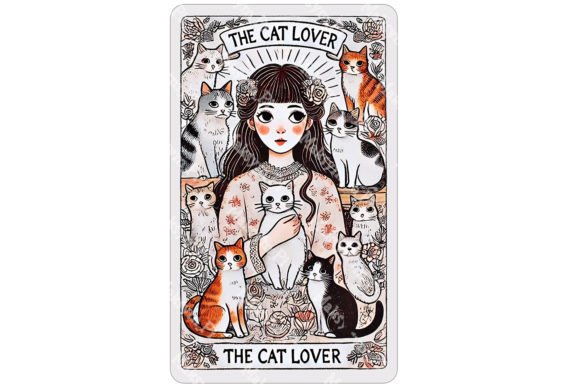 Download The Cat Lover Tarot Card PNG Sublimation - Cat lover Collection
