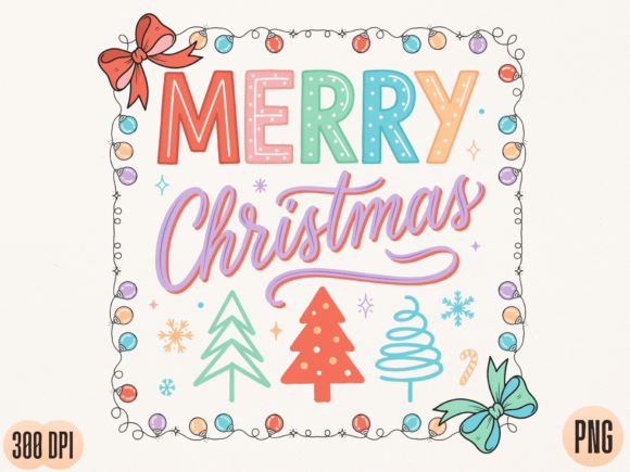 Download Merry Christmas PNG Design, Retro Pastel - Christmas png Collection