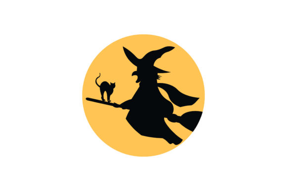 Download Halloween Moon and Witch Illustrations - Premium Resources