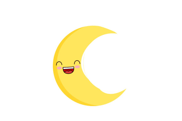 Download Kawaii Cute Crescent Moon Illustrations - Premium Resources