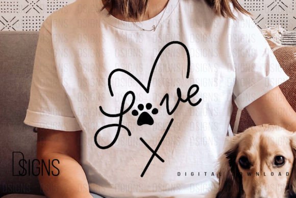 Download Love Heart Paw Dog Cat Lover Sublimation - Cat lover Collection