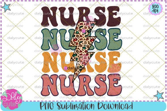 Download Nurse Stacked Lightning Bolt Sublimation - Lightning bolt sublimation Collection